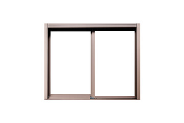 Poster - Metal window frame isolated on white background