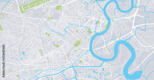 Fotografía Urban vector city map of Ho Chi Minh City, Vietnam