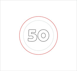 speed limit traffic signs icons. illustration for web and mobile design.