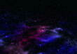 銀河のイメージ　星空と赤と青の星雲　02