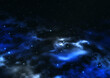 銀河のイメージ　青の星雲　01