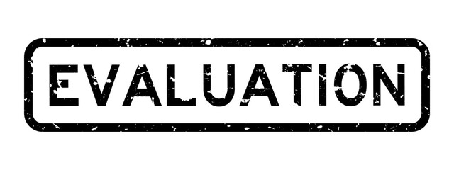 Wall Mural - Grunge black evaluation word square rubber seal stamp on white background