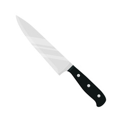 Wall Mural - Kitchen knife isolated on white background. Vector