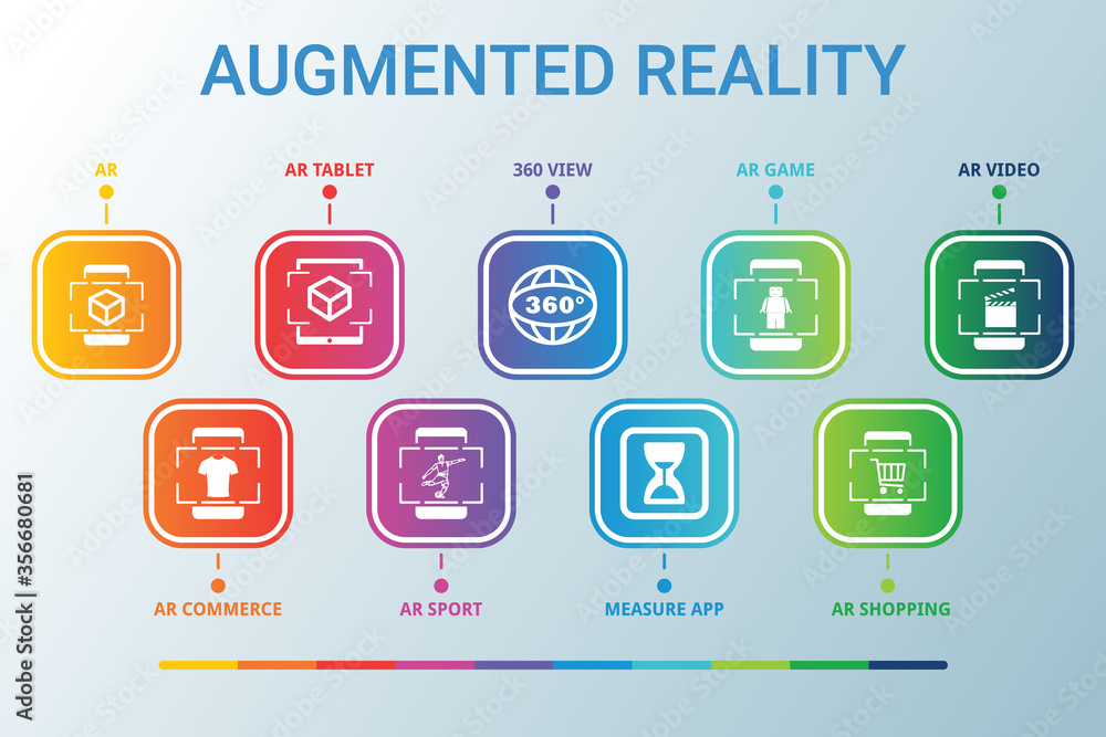 Ar data infographics visualization. Process chart. Diagram with steps ...