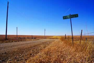 rural road in the field in Kansas