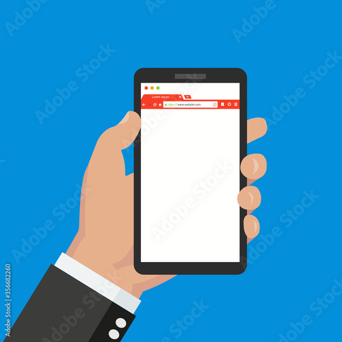 Fotografía Man holding smartphone in hand