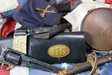 Civil War Artifacts And Pistol