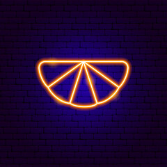 Poster - Orange Slice Neon Sign