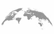 © 3rus - Map world Curved shape Gray vector