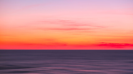 Wall Mural - beautiful sunset on the beach and sea - vintage filter