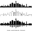 SAN ANTONIO City Texas Skyline Silhouette Cityscape Vector