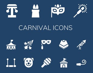 Canvas Print - carnival icon set