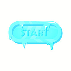 Wall Mural - snow ice freeze button game elements icon ui. for 2d games vector illustration