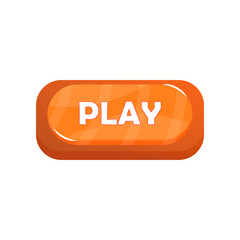 Wall Mural - orange jelly button game elements icon ui. for 2d games vector illustration