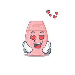 Sticker - Romantic baby cream cartoon character has a falling in love eyes