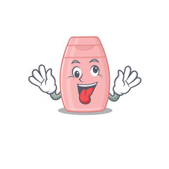 Sticker - A mascot design of baby cream having a funny crazy face