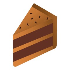 Poster - chocolate layer cake slice