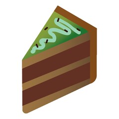 Poster - chocolate layer cake slice