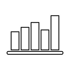 Sticker - statistics bars infographic isolated icon