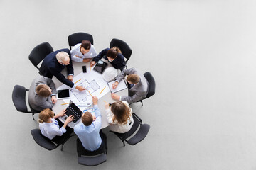 construction business, architecture and building concept - group of architects with laptop computer 