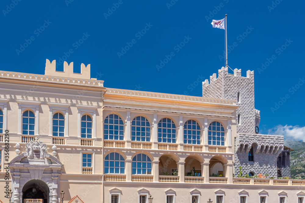 Obraz na płótnie The Palace of the Prince of Monaco, in Monaco-Ville w salonie