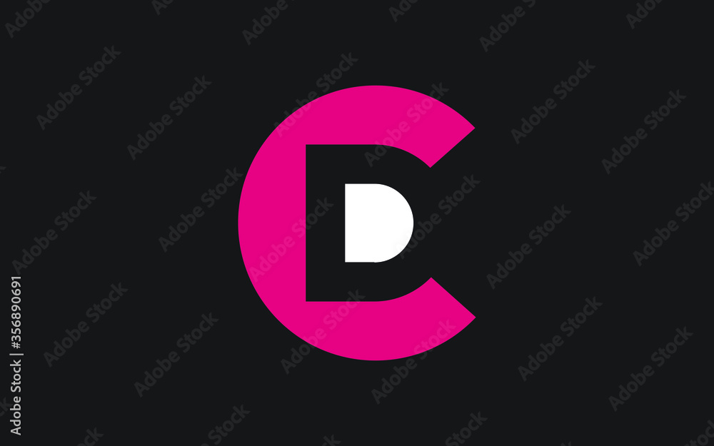 DC or CD Letter Initial Logo Design, Vector Template Stock Vector ...