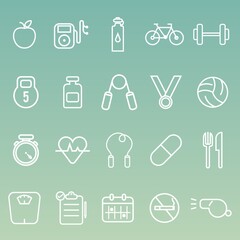 Canvas Print - set of fitness icons