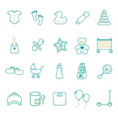 Poster - baby icon set