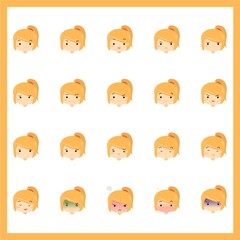 Poster - emoticons of girl