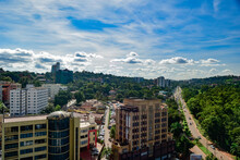 Aerial Shot Of Downtown Kampala, Uganda
