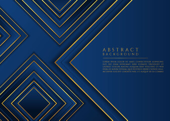 Wall Mural - abstract background luxury design square shape style overlap layer