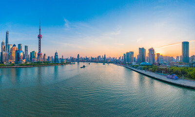 Wall Mural - The city scenery of Shanghai, China