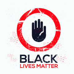 Warning sign (black lives matter), vector illustration.