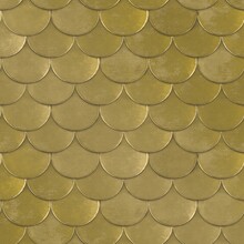 Bronze Brass Fish Scale Patterned Wallpaper Texture
