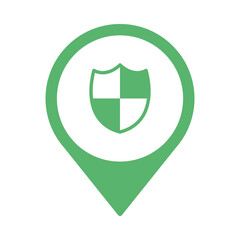 Sticker - security shield guard isolated icon