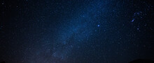Milky Way Galaxy With Star And Noise Blue Background,Abstract Milky Way Galaxy With Stars For Background