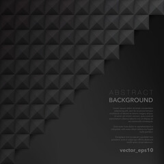 Wall Mural - Abstract vector background. Black geometric background. Use for banner, template, poster or brochure design. Vector illustration. Eps10.