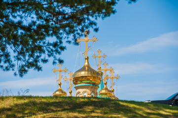 golden domes of orthodox church