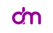 dm or md Letter Initial Logo Design, Vector Template