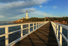 Early Morning At The Lighthouse And Jetty At Point Lonsdale, In Victoria, Australia.
