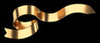 Long golden curly gift ribbon for your design.