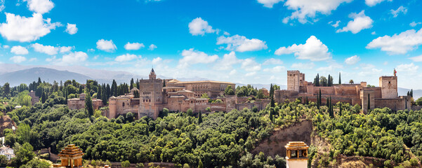 Wall Mural - Arabic fortress of Alhambra in Granada