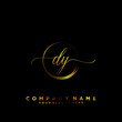 © BABATAN - DY Initial handwriting logo vector