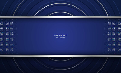 Wall Mural - realistic abstract background with silver and navy blue color