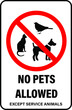 No pets allowed vector sign