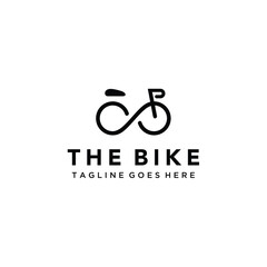 Creative modern bike logo template design vector illustration