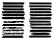 © miloje - Grunge Paint Roller . Vector brush Stroke . Distressed banner . Black stripes isolated. paintbrush collection . Modern Textured shape . Dry border in Black . Bulge lines
