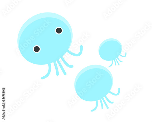 かわいいクラゲちゃん 4 Vector De Stock Adobe Stock かわいいクラゲちゃん 4 Vector De Stock Adobe Stock