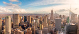Fototapeta  - New York City skyscrapers, aerial panorama view