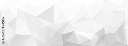 Cuadros en Lienzo Abstract white geometric triangle 3D background